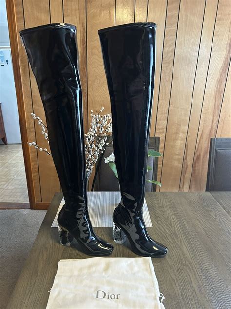 christian dior thigh boots